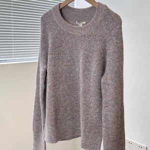 COS Women's Oversized Pink and Grey Sweater - Size M
